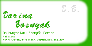 dorina bosnyak business card