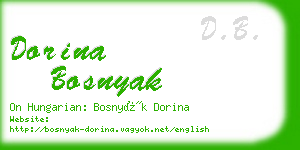 dorina bosnyak business card
